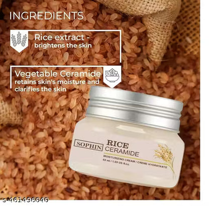 Sophin Rice Skin Whitening Cream & Facewash Look as U feel-Acne Care Face Cream